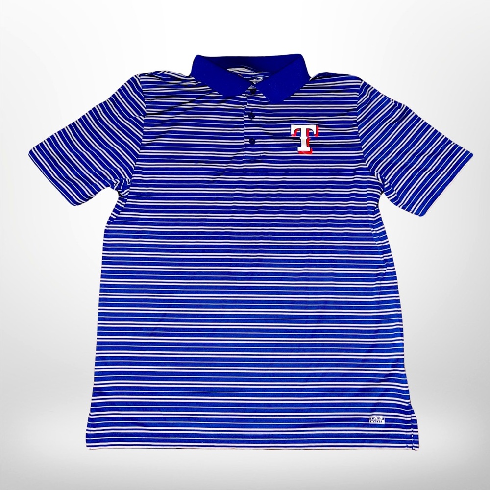 Texas Rangers Climacool 3 Button Golf Polo: Large: MLB Official: Baseball Shirt